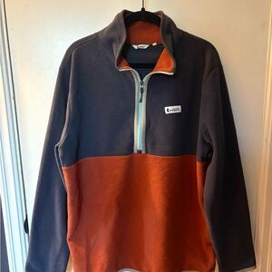 Men's Two-Tone Half-Zip Sweater